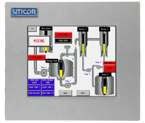uticor panel communicating to 2 different plcs